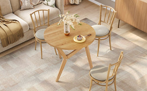 English Elm Round Solid Rubberwood Adjustable Height Coffee Cocktail Table for Modern Living Rooms N735P369877N