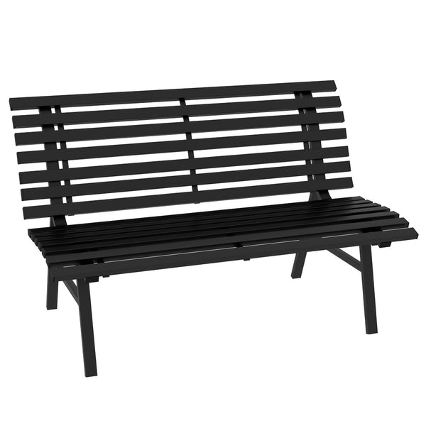 English Elm Outsunny 48.5" Lightweight Aluminum Garden Bench, Stylish Outdoor Seating For Patios And Lawns W2225P174080-GIGA
