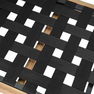 English Elm Christopher Knight Home® - Verona Acacia Wood Outdoor Chat Set with Plush Cushions, Hand-Braided Rope Accents, Weatherproof Finish Beige,Black,Natural VERONA4CTBLK