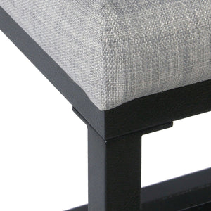 English Elm Open Back Counter Stool Powder Coated Frame Padded Woven Seat for Kitchen Bar B056P417124