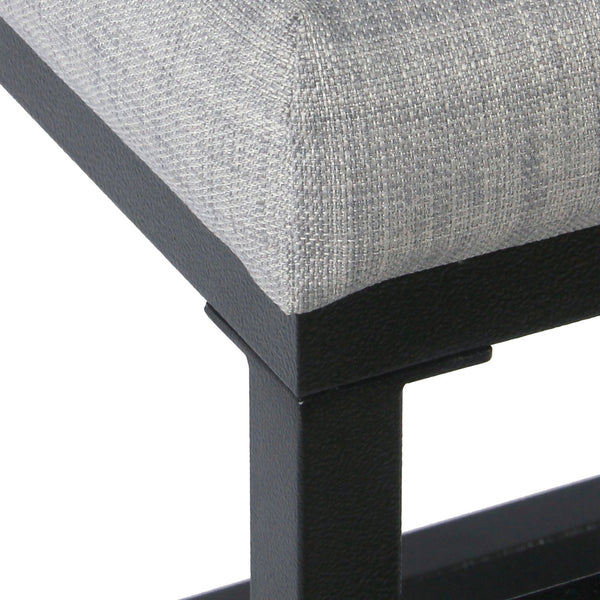 English Elm Open Back Counter Stool Powder Coated Frame Padded Woven Seat for Kitchen Bar B056P417124