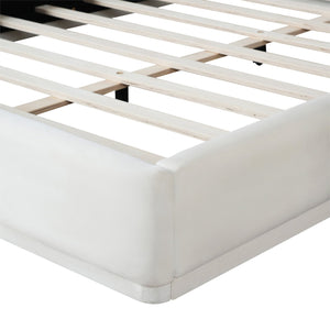 English Elm Christopher Knight Home® - Soft King Size Upholstered Bed – Luxurious White Centerpiece With Padded Headboard, Durable Frame N769P293484A