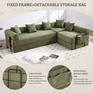 English Elm United We Win Convertible Folding Sofa Bed - Cozy Corduroy Memory Foam For Living Room & Guest Use W1568S00250-GIGA