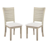 OSP Home Furnishings Walden Cane Back Dining Chair  - Set of 2 Linen / Antique White