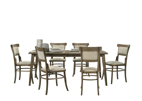 English Elm Billie Rustic 7 Piece Rectangular Dining Set Seats Six with Upholstered Armless Chairs B2749S00284
