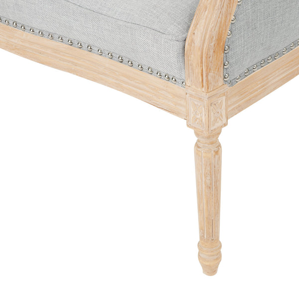 English Elm Chair Chesterfield Loveseat with Tufted Diamond Upholstery Nailhead Trim Birch Frame 60925.00LGRY