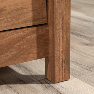 English Elm Computer Desk With Herringbone Top, Brown Finish, Smart Storage & Cable Management For Home Office B356P402724