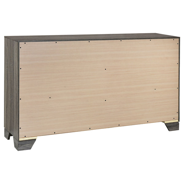 English Elm Mckee Queen Bedroom Set White Panel Bed Dresser Nightstand Mirror Four Piece Suite B062S01774