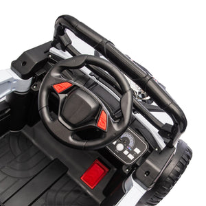 English Elm 12v Kids Electric Utv Ride on Toy with Parental Remote Swing Function and Shock Absorbers Black W1578P368160