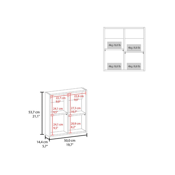 English Elm White Medicine Cabinet With Mirror Door, 3 Shelves – Space-Saving Storage For Modern Bathrooms B062P252184-GIGA