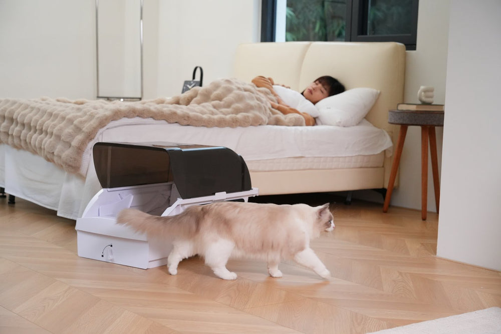 English Elm Smart Self-cleaning Hooded Cat Litter Box with Wifi App Monitoring and Motion Sensor W1264P402063
