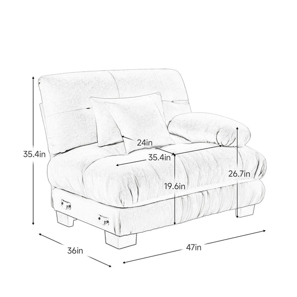 English Elm Pariss Modular Rsf Sectional Unit Blush Chenille Armless Sofa with Foam Cushioning W714P253477