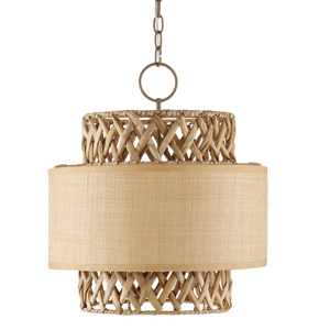 Isola Pendant Light - Elegant Wrought Iron & Natural Water Hyacinth Design for Contemporary Spaces