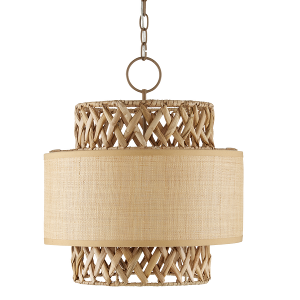 Isola Pendant Light - Elegant Wrought Iron & Natural Water Hyacinth Design for Contemporary Spaces