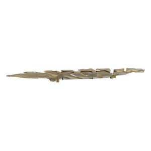 English Elm Linzo Monstera Leaf Sculptural Gold Wall Art Aluminum Botanical Glam Accent Piece B056P416845