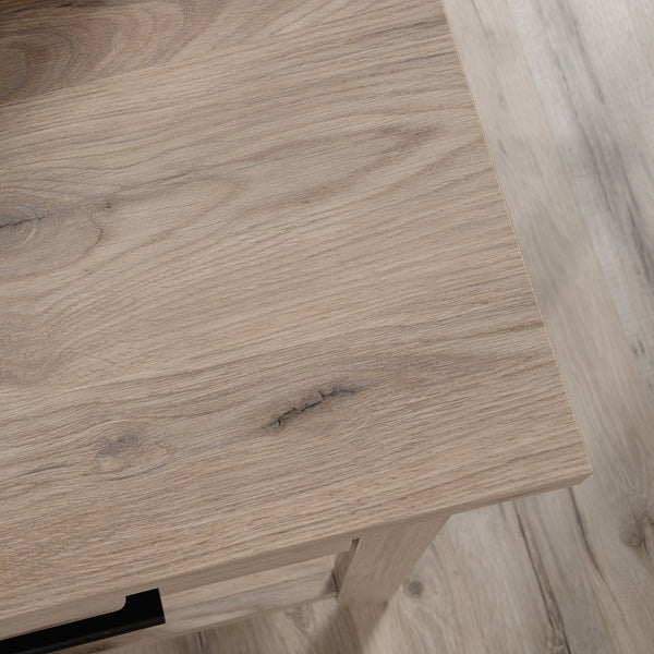 English Elm L-Shaped Desk In Warm Brown Finish - Spacious Workspace, Stylish Design, Perfect For Home Offices & More! B356P402638