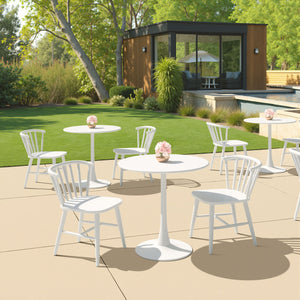 Zuo Modern Shio Dining Chair - Modern Powder Coated Aluminum Frame For Stylish Indoor & Outdoor Dining Spaces White Aluminum 704082-zuo-modern