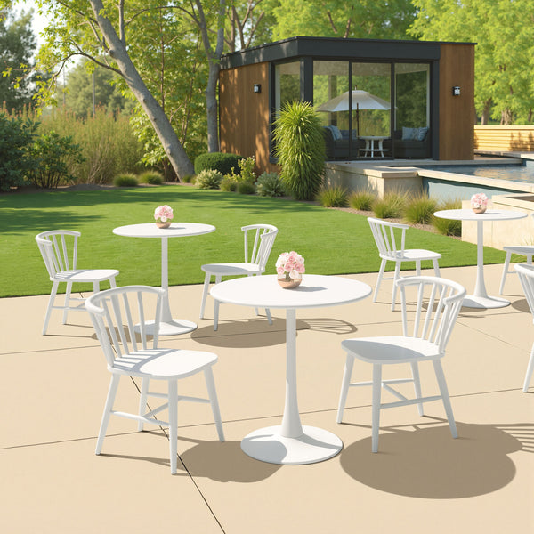 Zuo Modern Shio Dining Chair - Modern Powder Coated Aluminum Frame For Stylish Indoor & Outdoor Dining Spaces White Aluminum 704082-zuo-modern