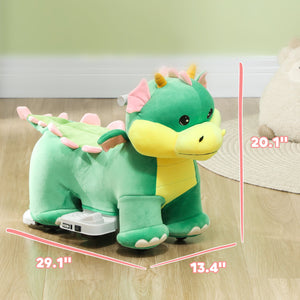 English Elm Qaba Triceratops Toddler Ride on Toy 6v Battery Powered Dinosaur Car with Music W2225P249819