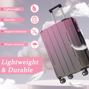 English Elm Luggage 3 Piece Polycarbonate Hardshell Set with Tsa Lock and Spinner Wheels N730P298383P