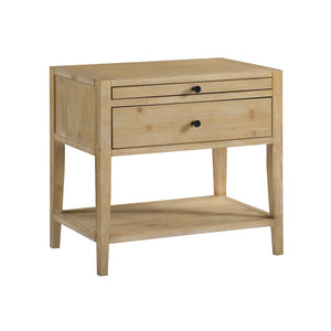 English Elm Sunveil 1-Drawer Nightstand with Pull-Out Tray and Open Shelf, Wood Construction, No Assembly Required Natural B050P362617