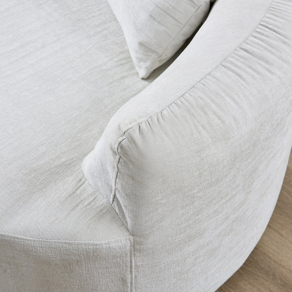 English Elm 111" L Shaped Cloud Sofa Plush Chenille Upholstered High Density Foam Apartment Living Room Beige W1669S00057