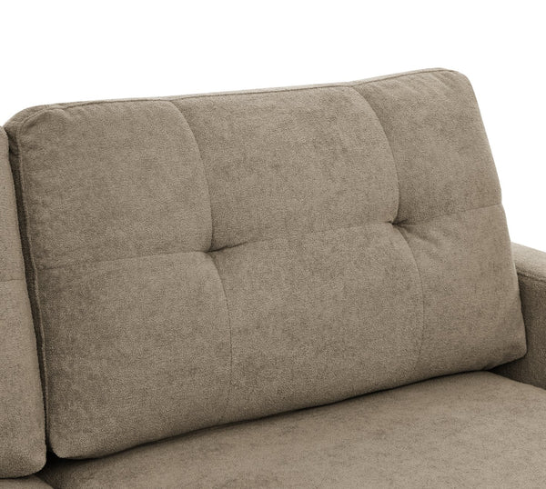 English Elm 67.7" Tufted Button Mid-century Loveseat with Splayed Wood Legs for Living Rooms Camel B355P428579