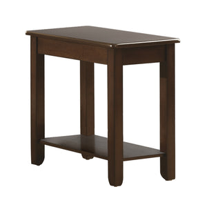 English Elm Contemporary Chairside Table with Open Shelf and Deep Finish for Living Room Style and Functionality Cherry 27.5 L x 19 W x 7 H B011P297458