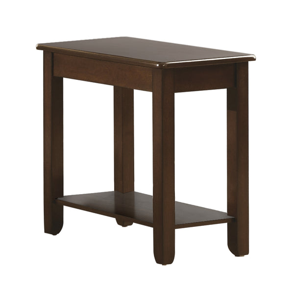 English Elm Contemporary Chairside Table with Open Shelf and Deep Finish for Living Room Style and Functionality Cherry 27.5 L x 19 W x 7 H B011P297458