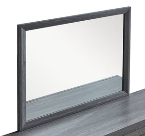English Elm Rustica Rectangular Wood Frame Bedroom Mirror in Gray for Dresser or Console B078P473043
