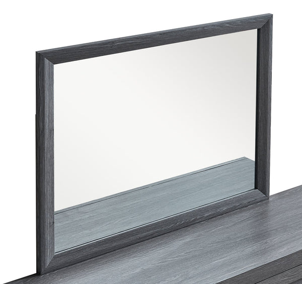 English Elm Rustica Rectangular Wood Frame Bedroom Mirror in Gray for Dresser or Console B078P473043