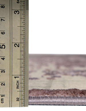 Unique Loom Aberdeen Stanhope Machine Made Border Rug Violet, Light Brown 5' 3" x 8' 0"