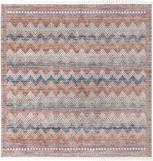 Unique Loom Aramis Stella Machine Made Tribal Rug Multi, Blue/Ivory/Light Brown/Rust Red/Beige 12' 0" x 12' 2"