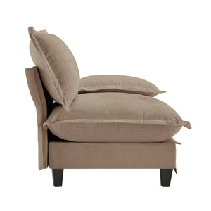 English Elm 73 Modular Chenille Sofa Deep Seat Cushions Tool Free Reconfigurable Lounge Seating W714P448393