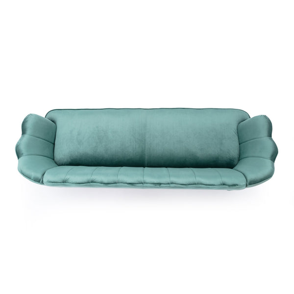 English Elm Christopher Knight Home® - 3 Seater Sofa In Luxurious Turquoise Velvet - Modern Glam Design With Gold Legs For Chic Living Spaces 70395.00ATURQ_70395.00BTURQ