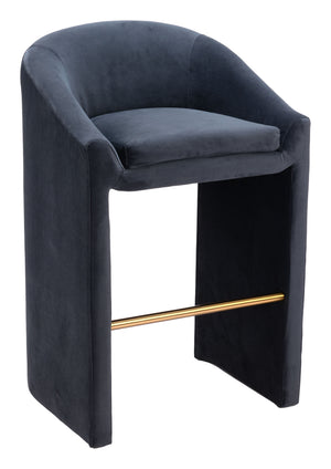 Emas Barstool Midnight Gray 109991 Zuo Modern