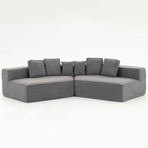 English Elm 132"oversized Teddy Velvet Modular Sectional Plush Foam Couch for Large Living Rooms W3326S00038