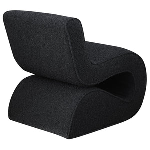 English Elm Austin Charcoal Bouclé Upholstered Armless Curved Chair — Sculptural Modern Accent Seat, Plush Comfort & Luxe Style (29.5"H) B062P299955