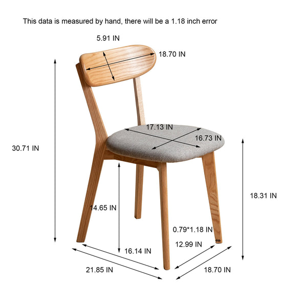 English Elm (Set Of 4 Pcs) Solid Oak Dining Chairs - Ergonomic, Easy-Care, Timeless Design For Any Space! W1283P256493