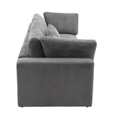 English Elm [ Video Provided] 105'' 3 Seater Sofa With Removable Back Cushions and 5 Pillows , For Living Room, Apartment, Spacious Space