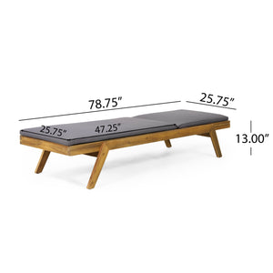 English Elm Christopher Knight Home® - Caily Chaise Lounge Set - Stylish Acacia Wood, Adjustable Recline, Water-Resistant Cushions For Outdoor Bliss 71346.00DGRY