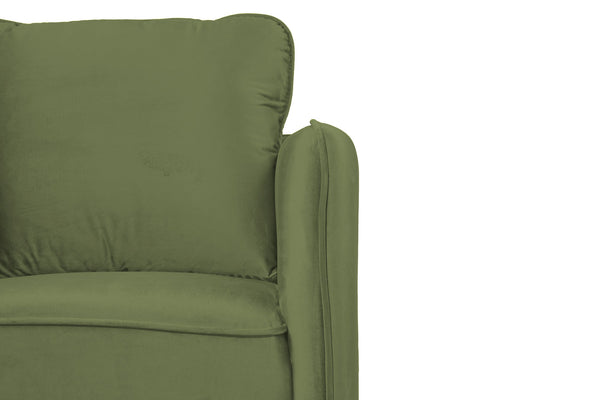 English Elm Accent Chair Velvet Upholstered Channel Tufted Arms with Bold Metal Legs Modern Lounge Dark Green B089P416563