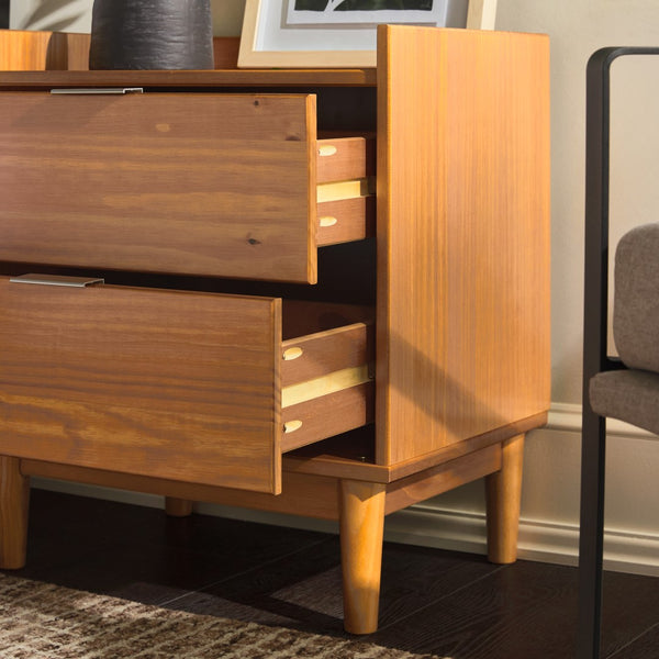 Lee Mid-Century Modern 2-Drawer Nightstand with Sleek Design and Spacious Storage for Every Space