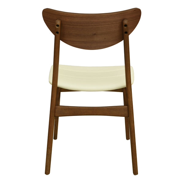 English Elm Christopher Knight Home® - DINING Chair Set of 2 Mid-Century Rubberwood Frame with PU Upholstery, Sleek Lightweight Design Beige N771P298839M