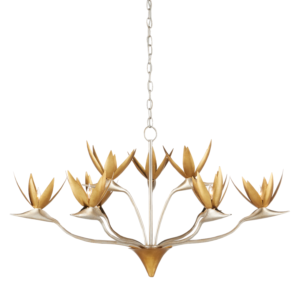 Paradiso Nature-Inspired Gold & Silver Chandelier – Adjustable, Elegant Design for Modern Spaces