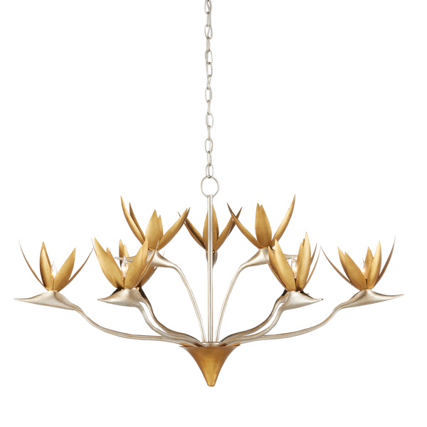Paradiso Nature-Inspired Gold & Silver Chandelier – Adjustable, Elegant Design for Modern Spaces