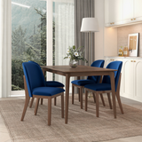 English Elm Ashcroft Furniture - Kaitlyn  Navy Blue Velvet Dining Chair (Set Of 2)