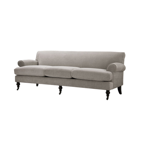 English Elm Alana Bench-made Three-cushion Sofa in Woven Polyester for Transitional Living Rooms B2719P238309