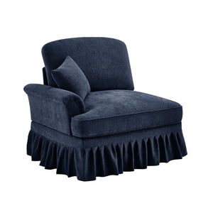 English Elm Sofa Cloud Style Chenille Upholstered Piece with Detachable Skirt and Modular Design W3041P332617