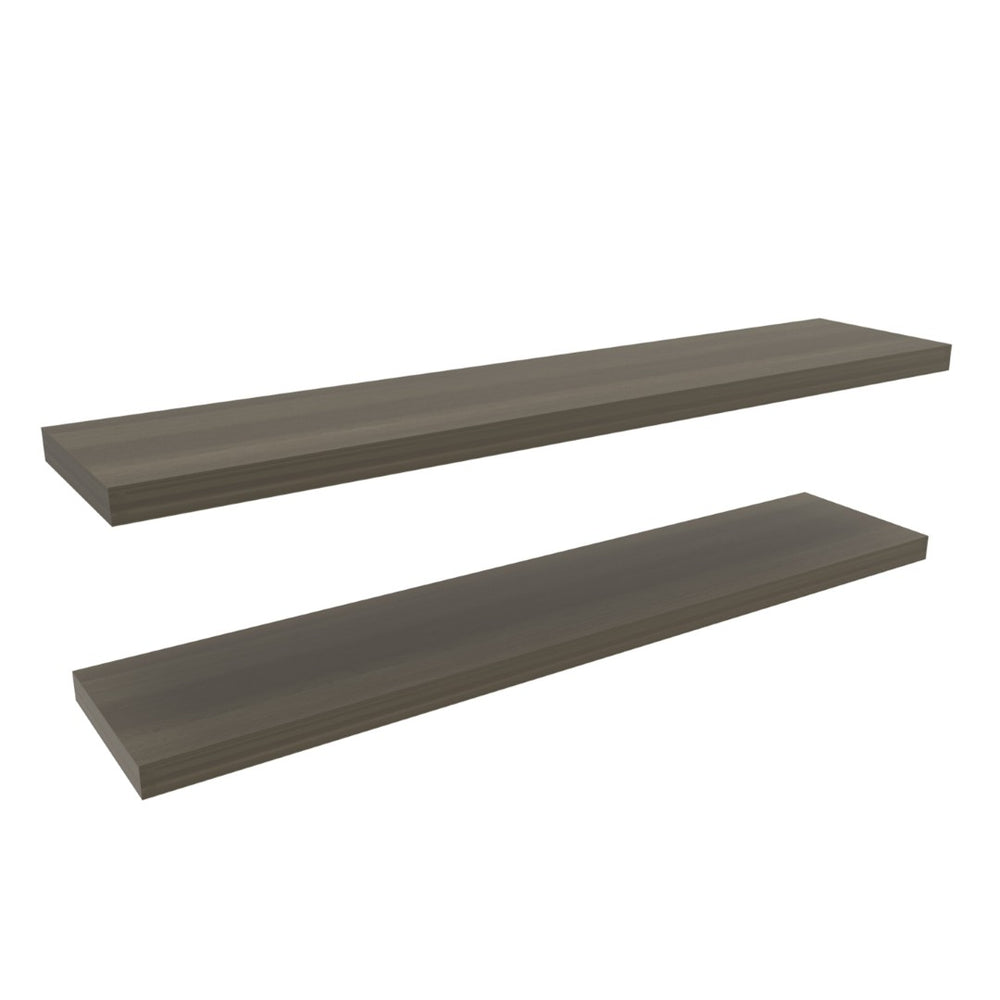 English Elm Shelves - Olive-Finished Engineered Wood Unit With 2 Open Shelves For Stylish Living Room Storage Solutions B097P395888-GIGA